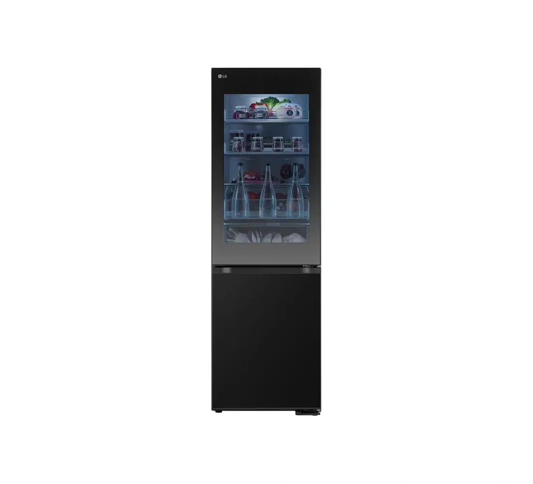 LG GC-V459FSKW Bottom Freezer Refrigerator, 349l - Black, Smart ThinQ™, Smart Inverter Compressor
