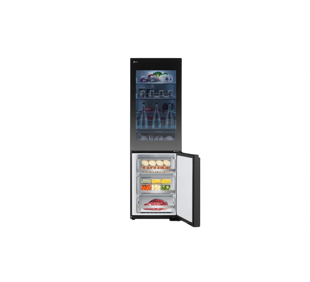 LG GC-V459FSKW Bottom Freezer Refrigerator, 349l - Black, Smart ThinQ™, Smart Inverter Compressor