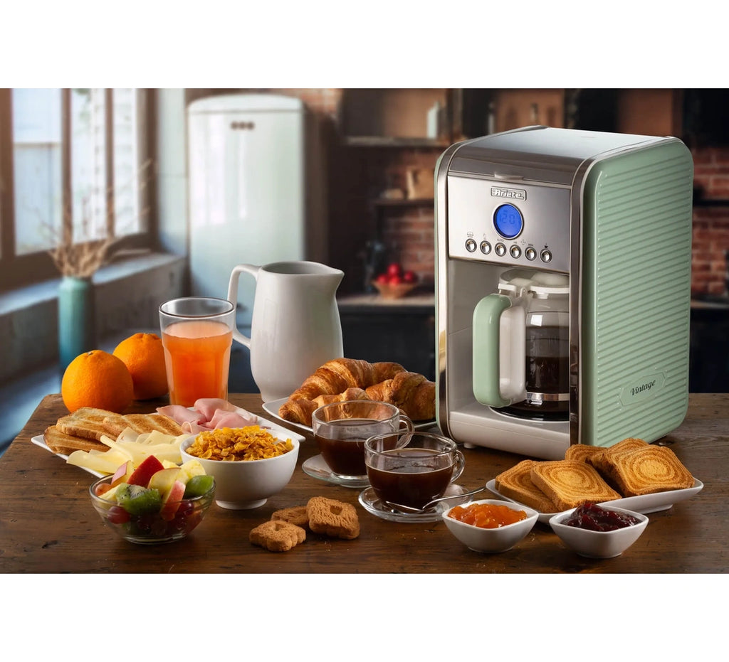 ARIETE Vintage Drip Coffee Maker - 12 Cup, Green